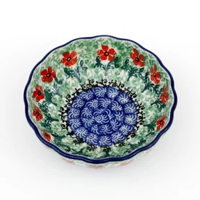 Miska muszelka 023 h-4cm <br> 1916X Czerwone kwiatuszki